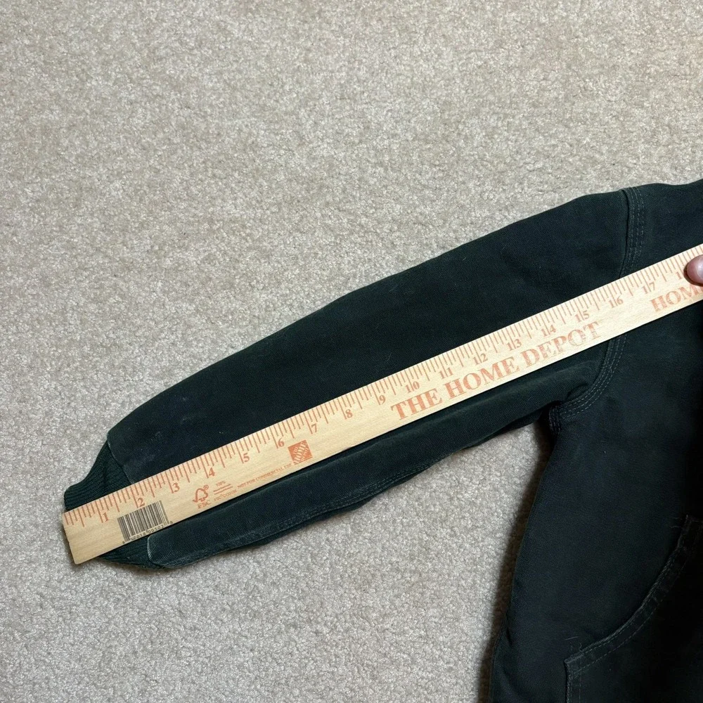 Vtg Carhartt Jacket Boys‎ Small 6/7 Spruce Green Canvas Hooded Active YYJ169 SPC
